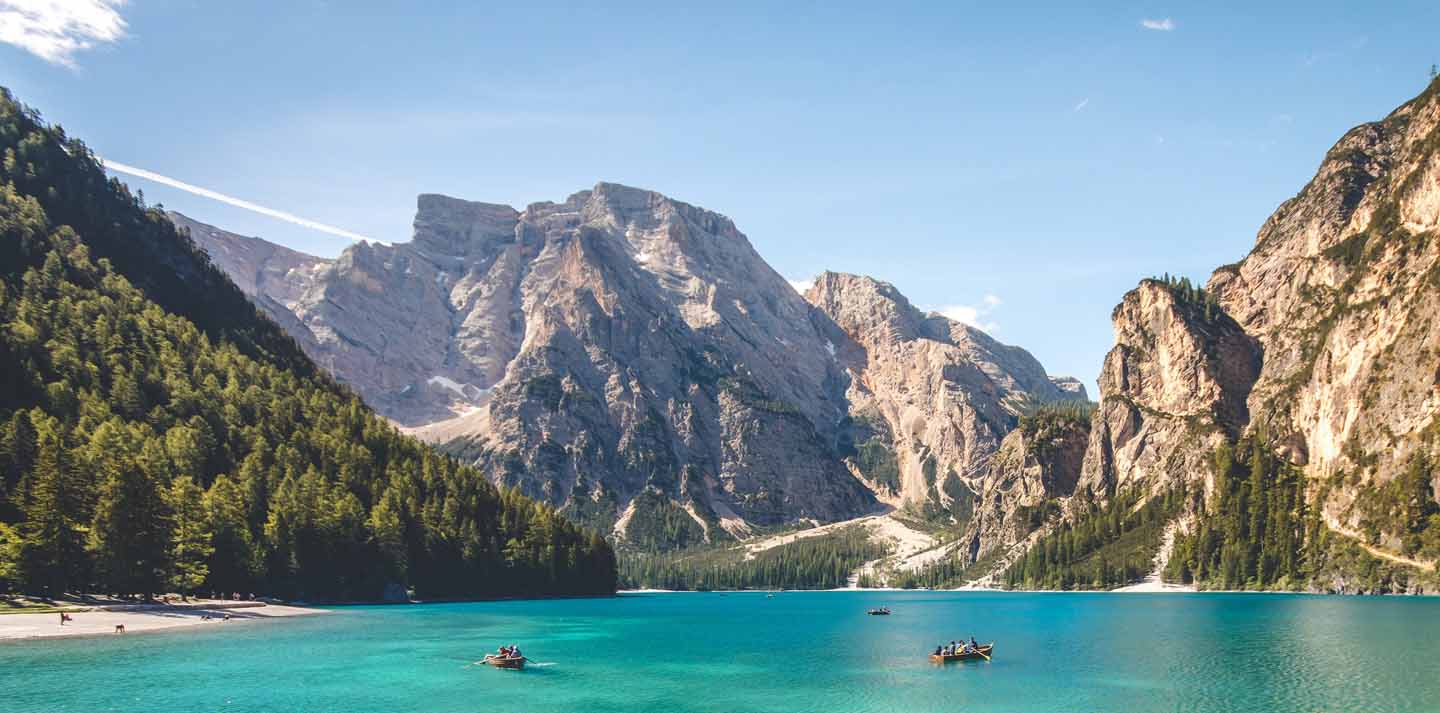 beautiful mountain landscape around water