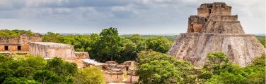 Ruins in Uxmal, Mexico.