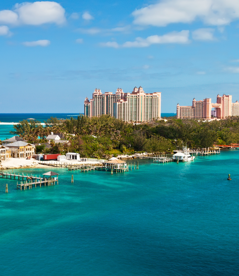 view of Atlantis resort for travel insurance in the Bahamas