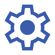 customizable travel insurance upgrades blue gear icon