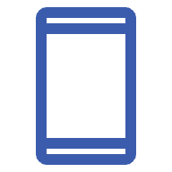 travel app blue phone icon