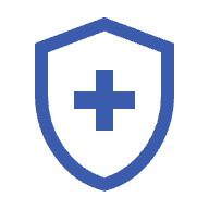 travel insurance primary coverage blue shield and plus sign icon