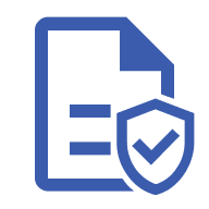 travel insurance plans blue paper and shield with check icon