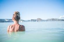 Woman alone looking at the ocean