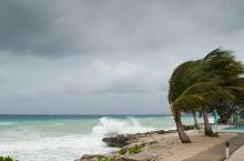 Image of the ocean in the Caribbean during a hurricane.