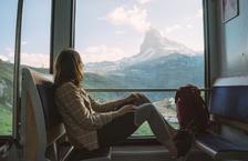 Traveler on a train