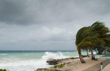 Image of the ocean in the Caribbean during a hurricane.